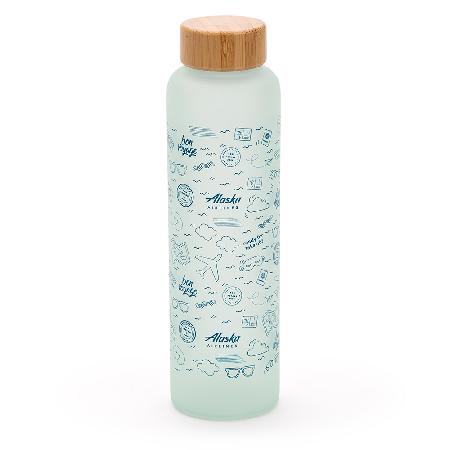 Alaska Airlines Glass Rincon Water Bottle 18 oz